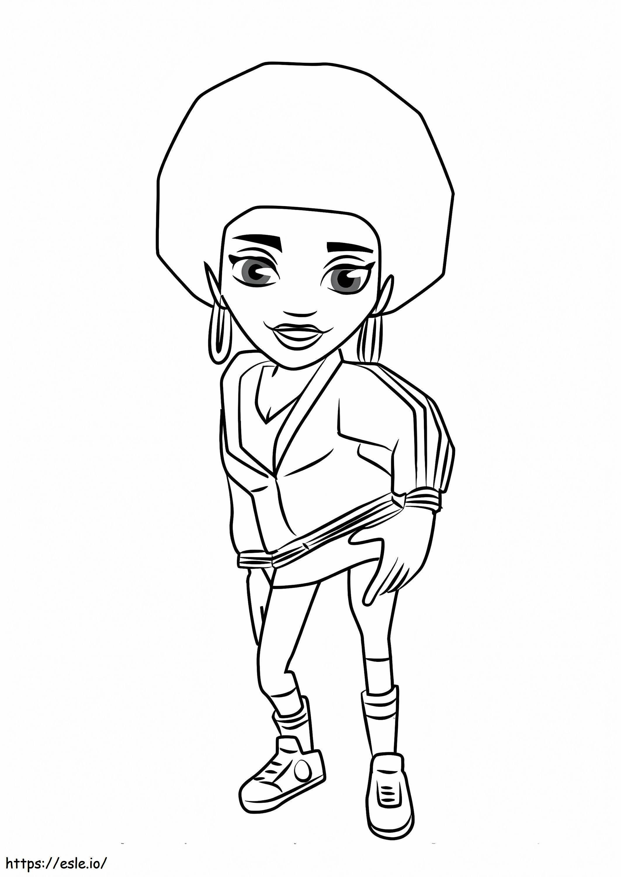 Frizzy From Subway Surfers coloring page
