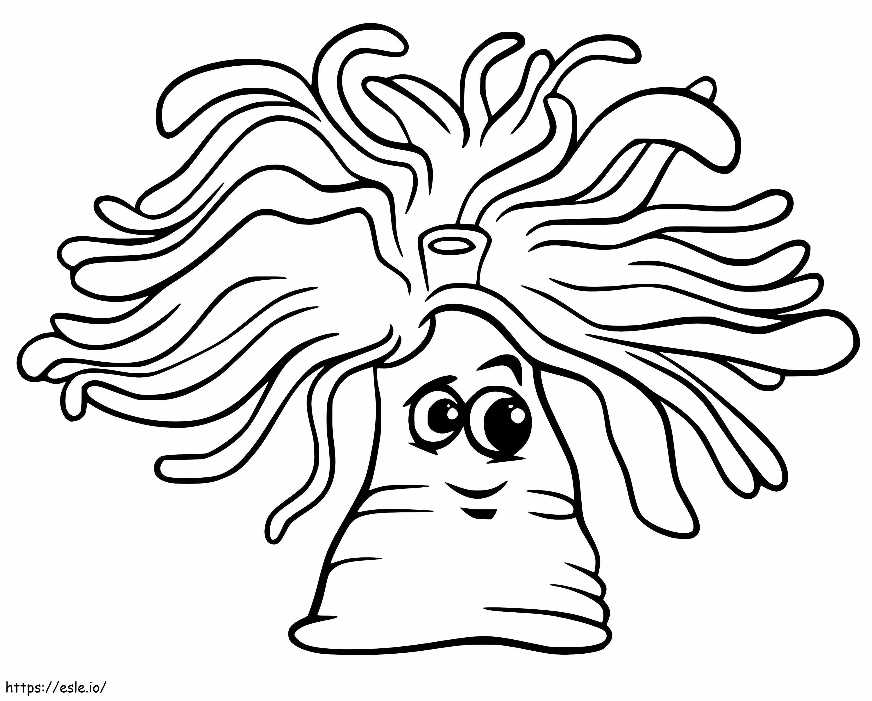 Cartoon-Seeanemone ausmalbilder