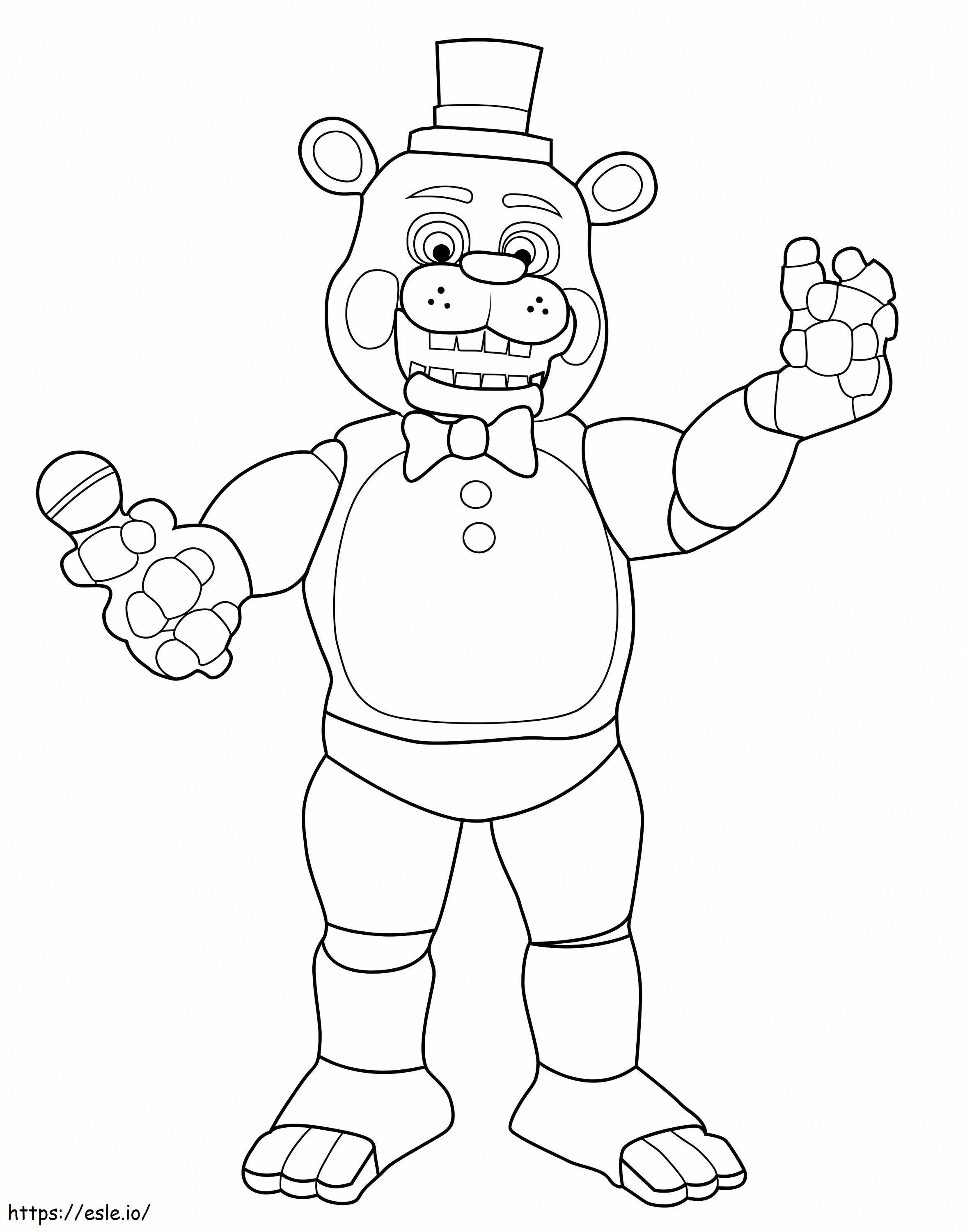 Toy Freddy FNAF coloring page