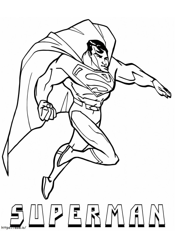 Coloriage Superman cool à imprimer dessin