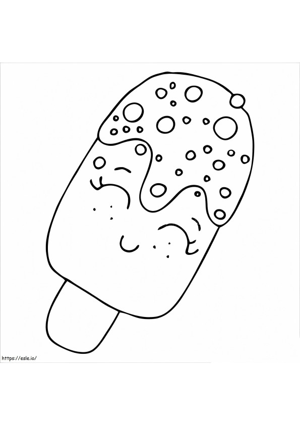 Cute Popsicle coloring page