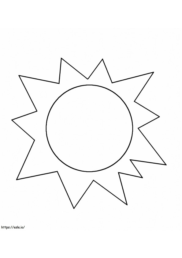 Free Easy Sun coloring page