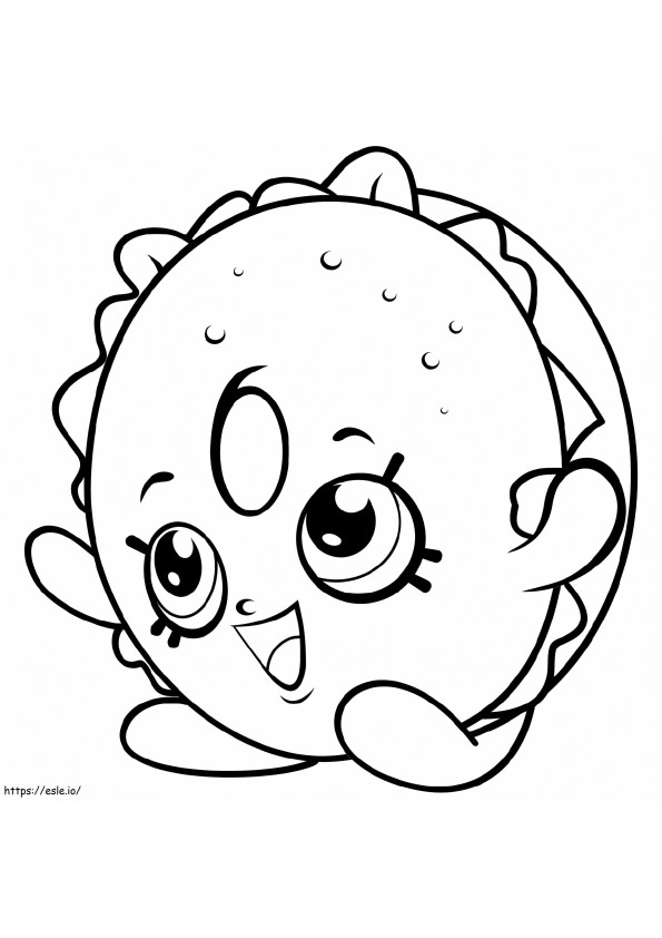 Bagel Billy Shopkin coloring page