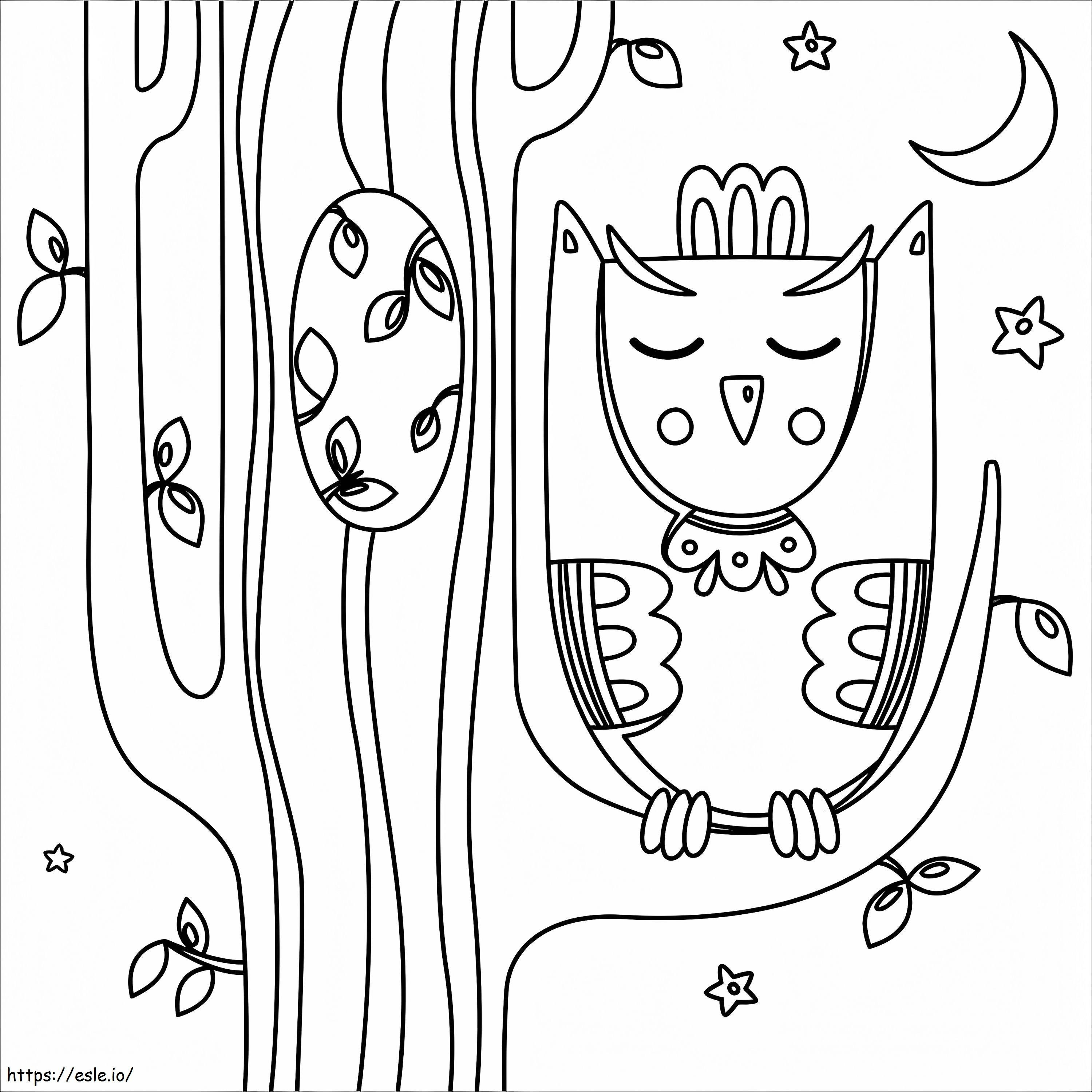 Owl 8 coloring page