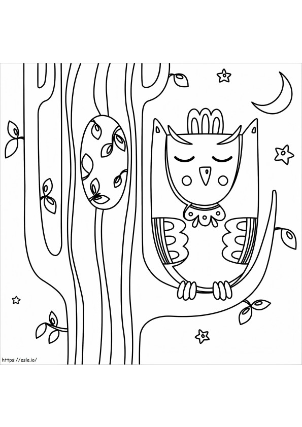 Owl 8 coloring page