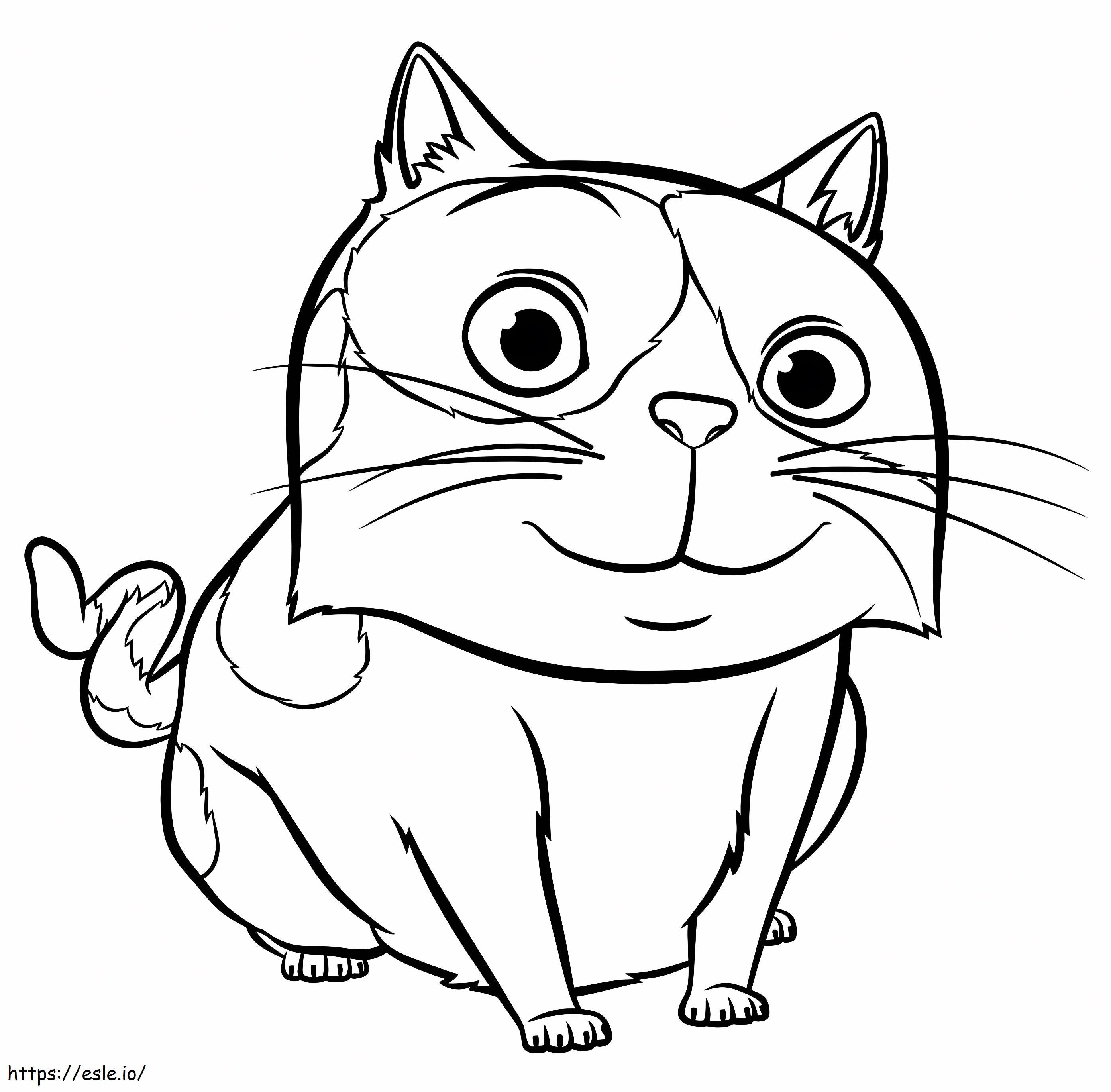 Pig Cat From Home coloring page