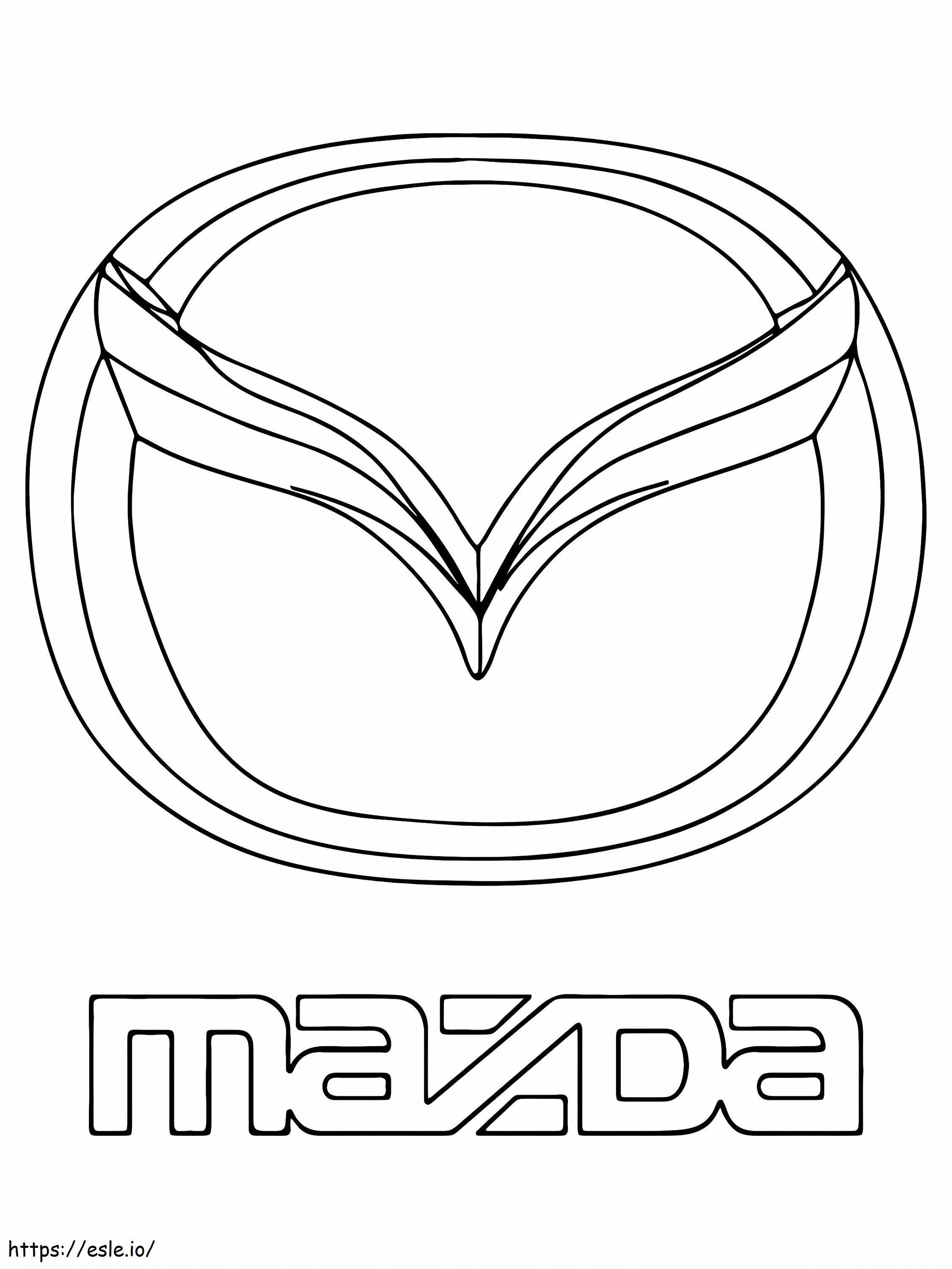 Logo dell'auto Mazda da colorare