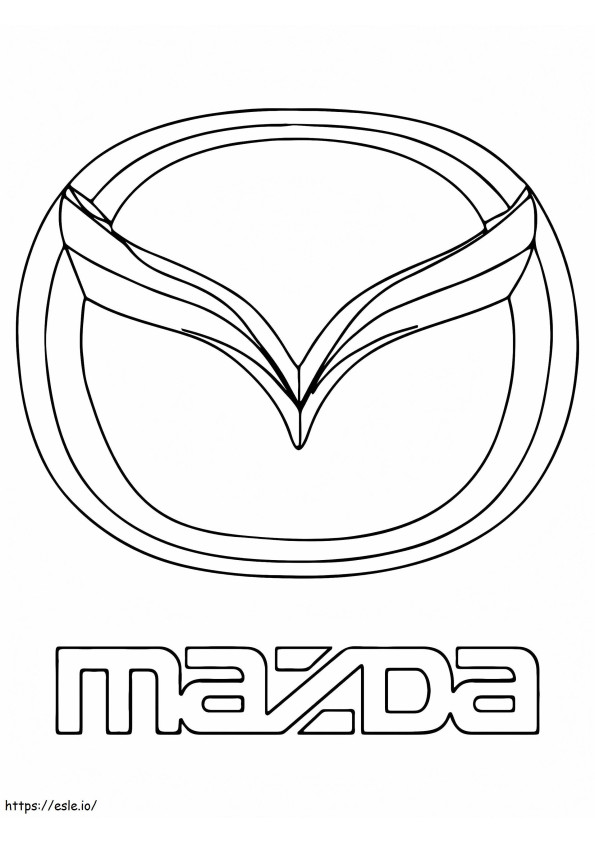 Logo-ul mașinii Mazda de colorat