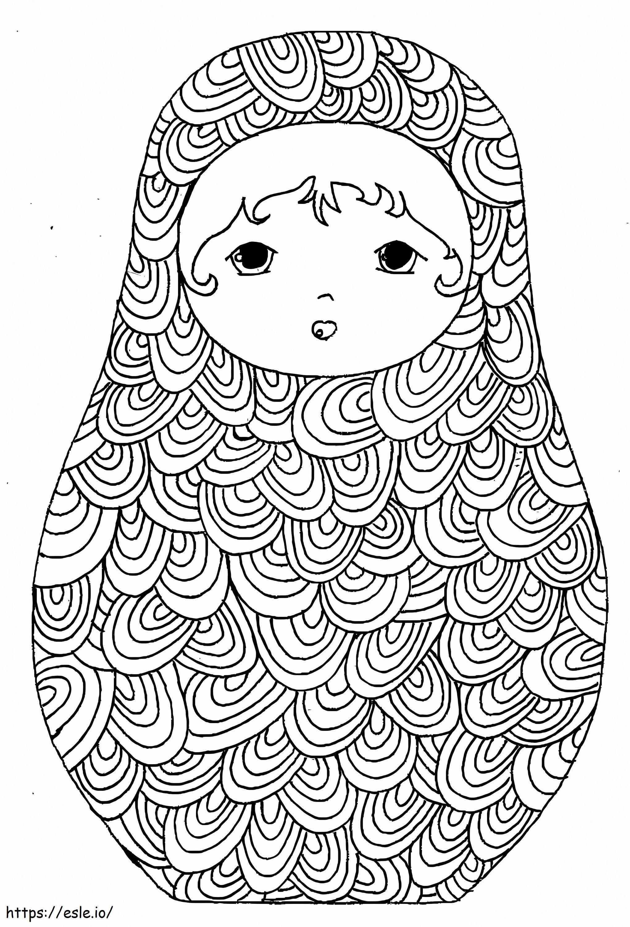 Rosyjska lalka Matrioszka 8 kolorowanka