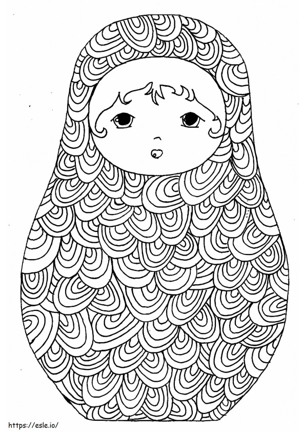 Russian Doll Matryoshka 8 coloring page