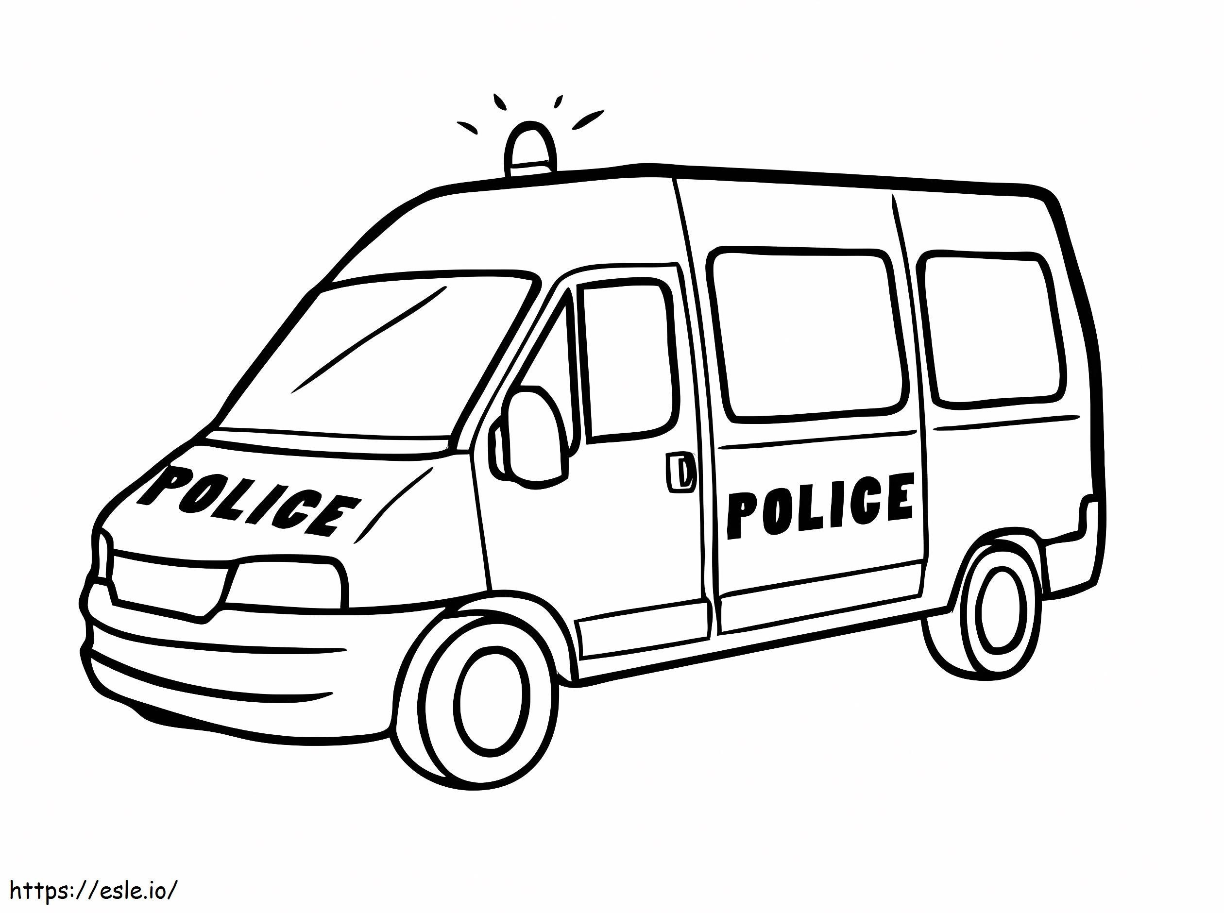 Mobil Polisi 1 Gambar Mewarnai