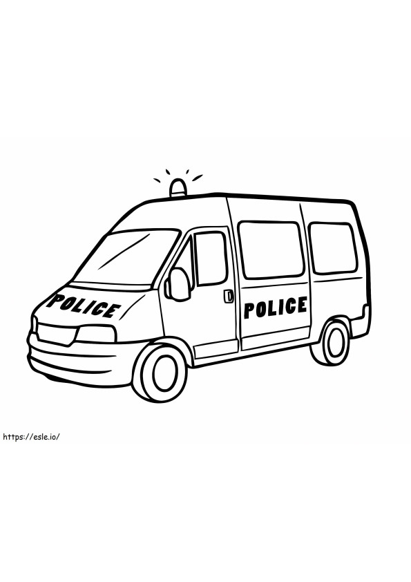 Van da Polícia 1 para colorir