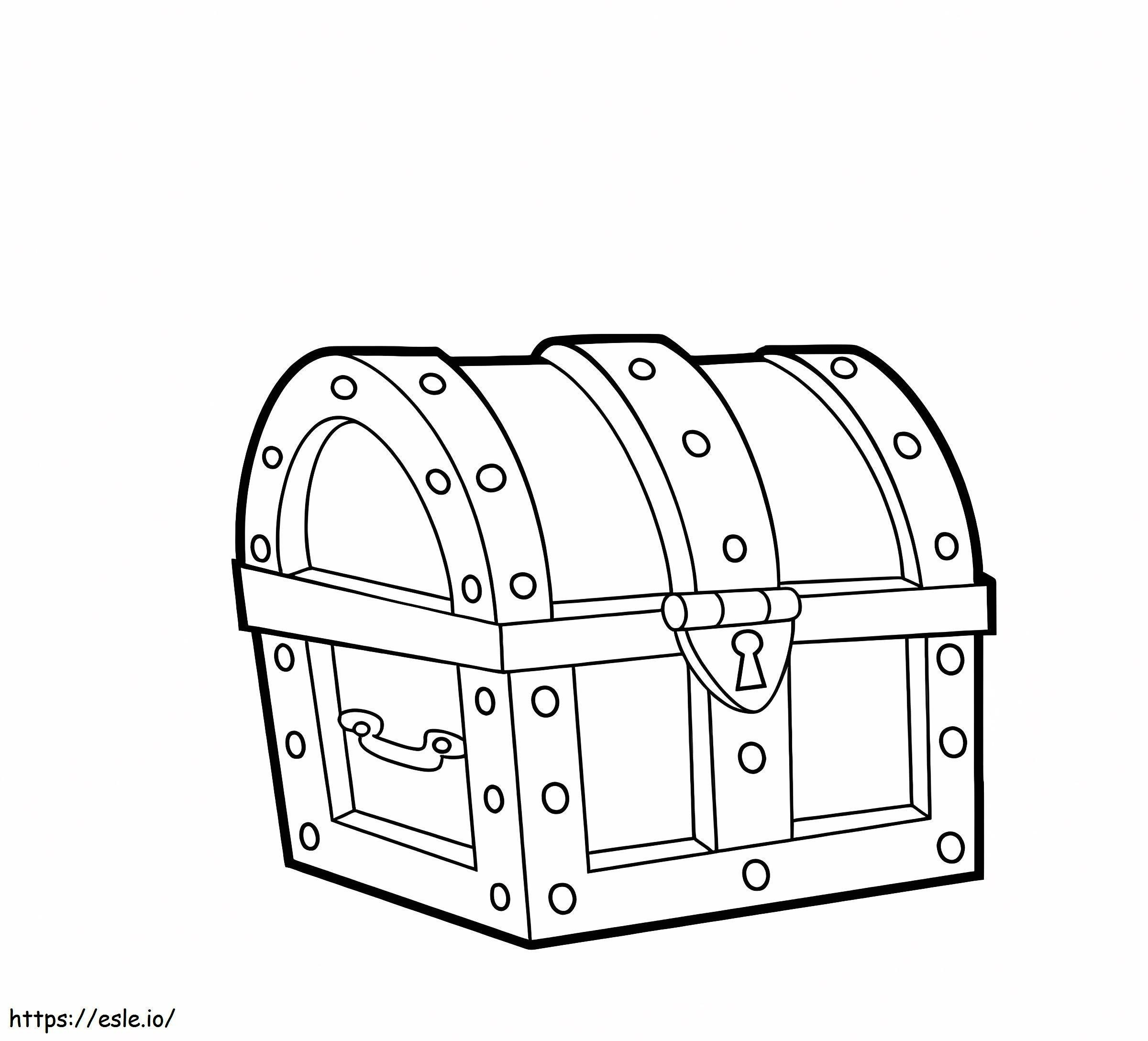 Locked Treasure Chest coloring page