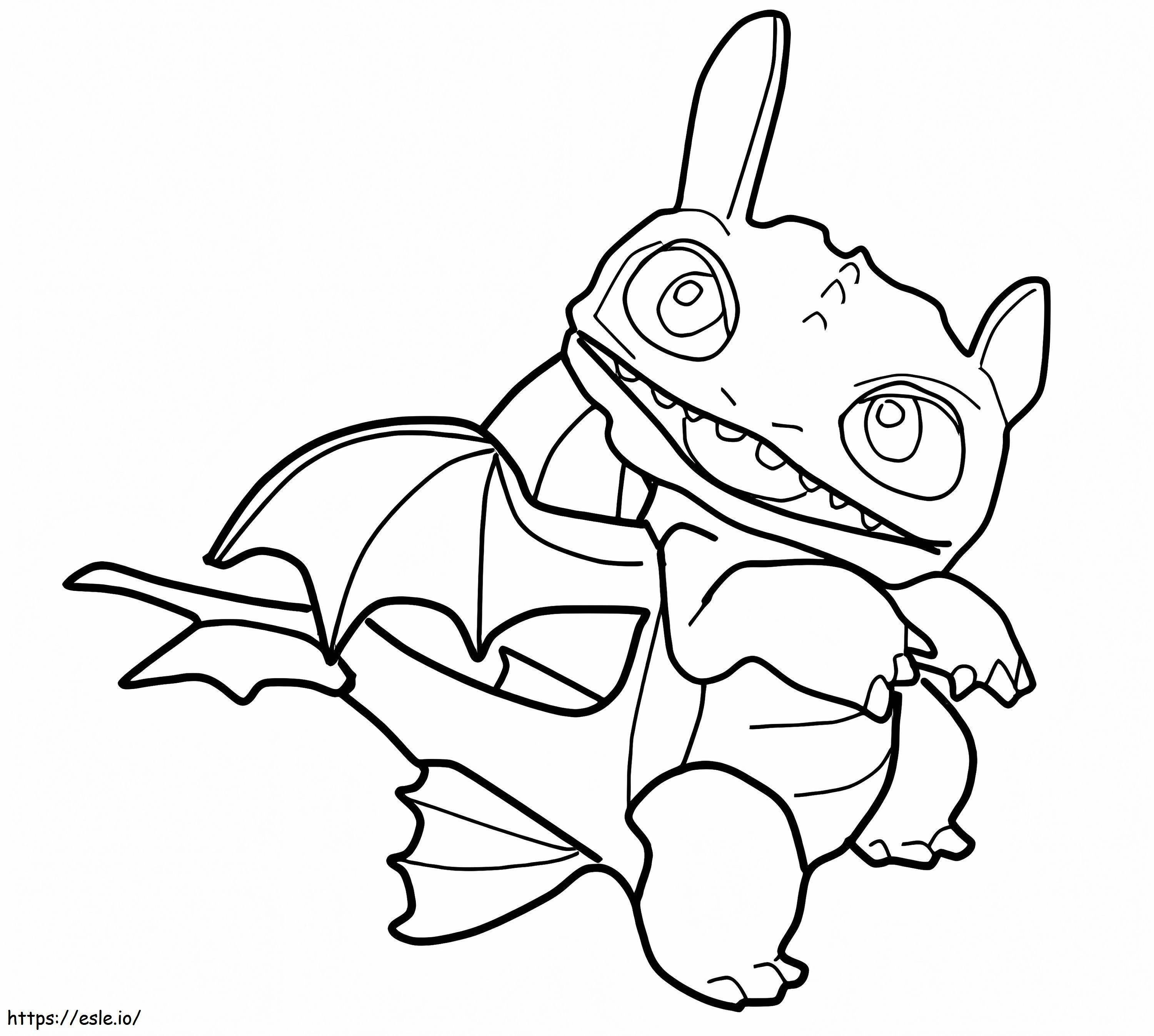 Funny Toothless coloring page