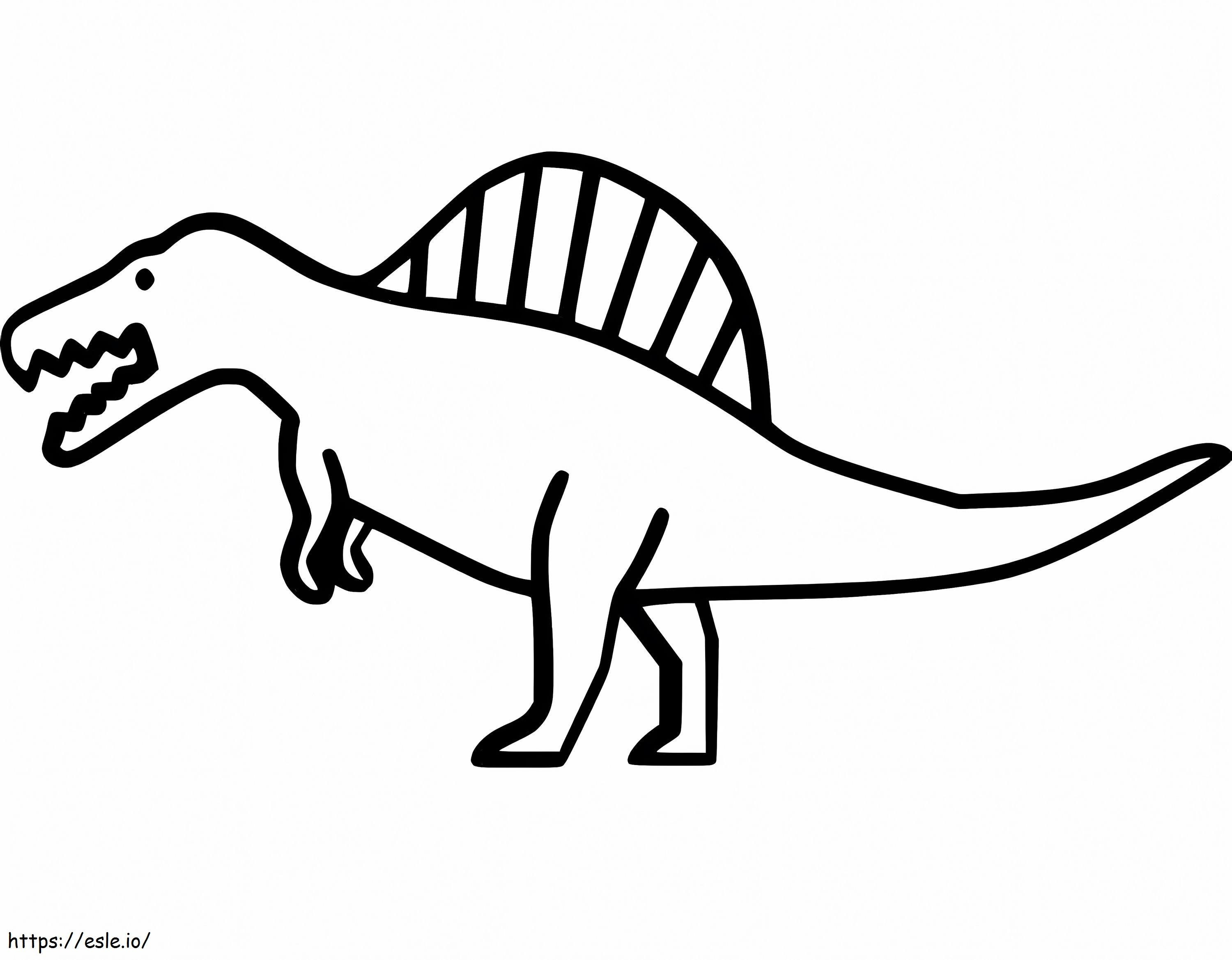 Helppo spinosaurus värityskuva