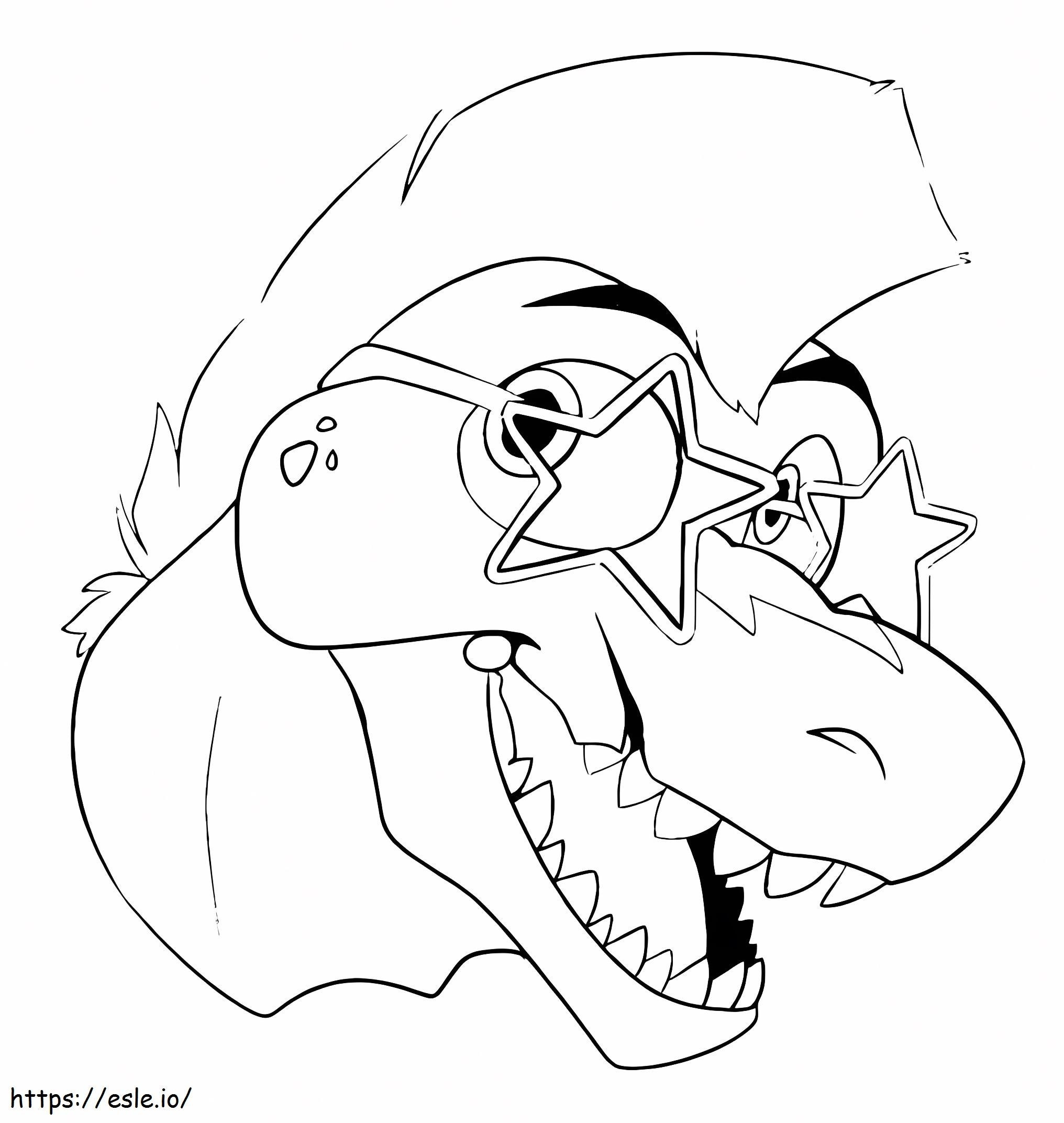 Montgomery Gator-gezicht kleurplaat kleurplaat