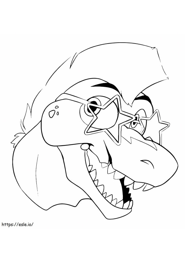 Montgomery Gator Face coloring page