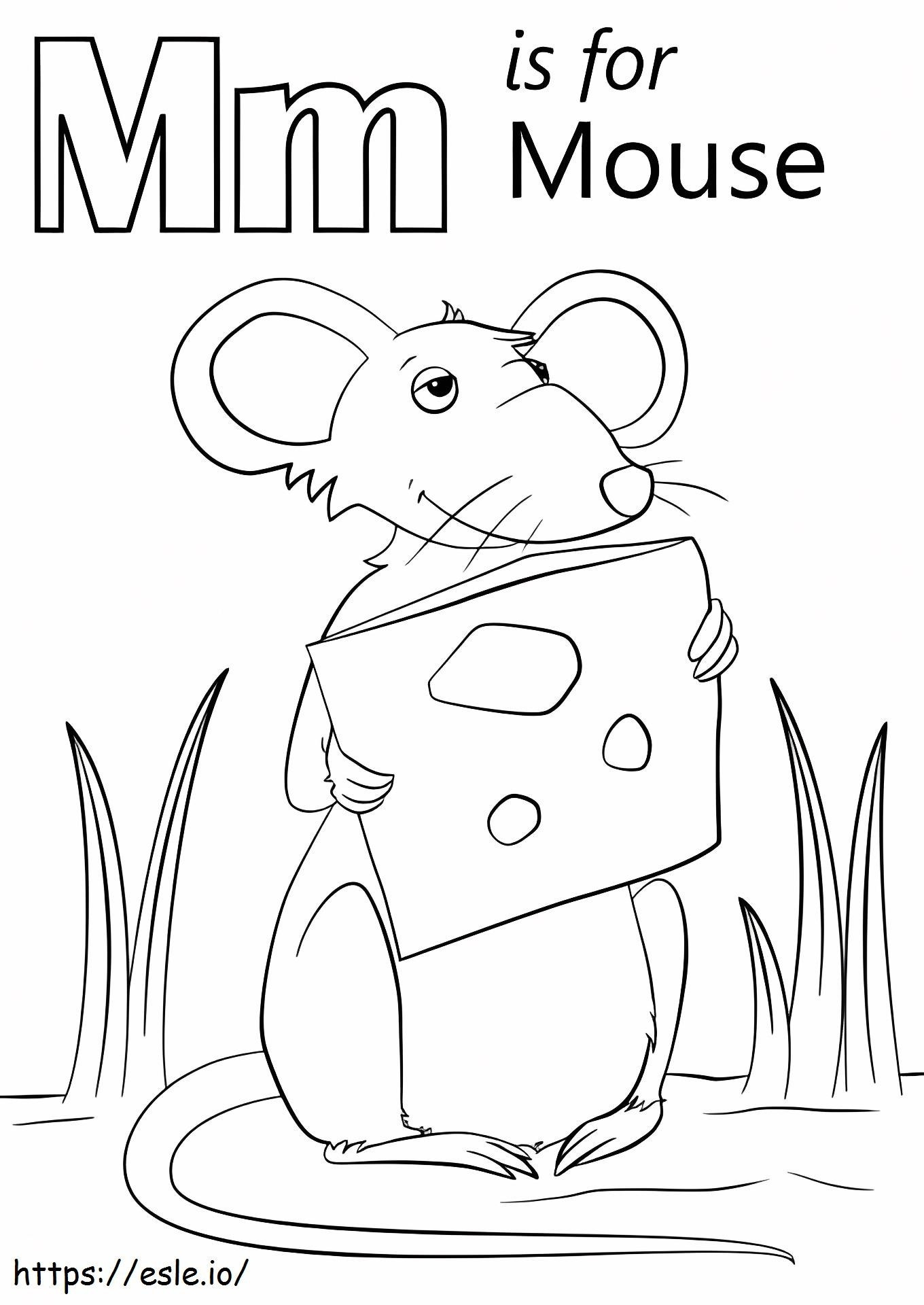 M Untuk Tikus Gambar Mewarnai