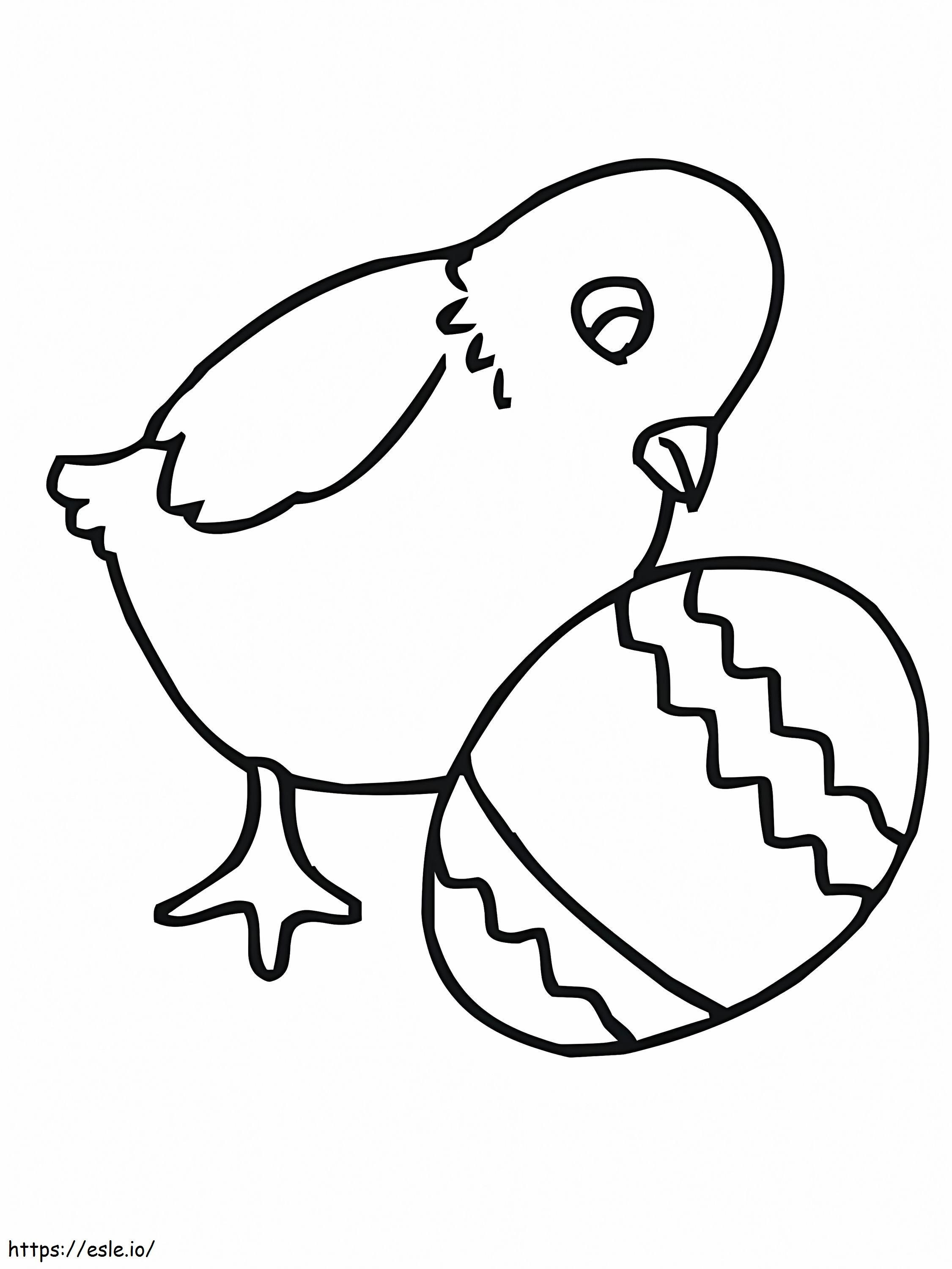 Easter Chick Tulostettava värityskuva