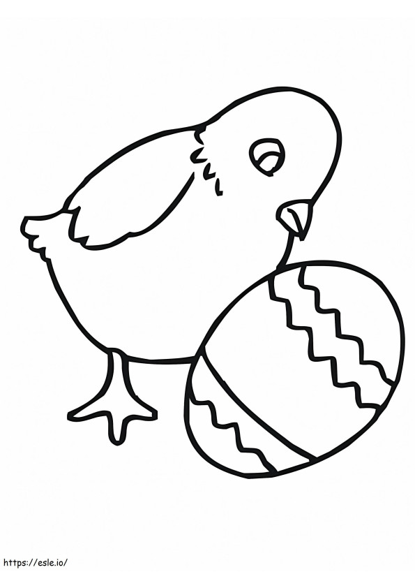 Easter Chick Tulostettava värityskuva