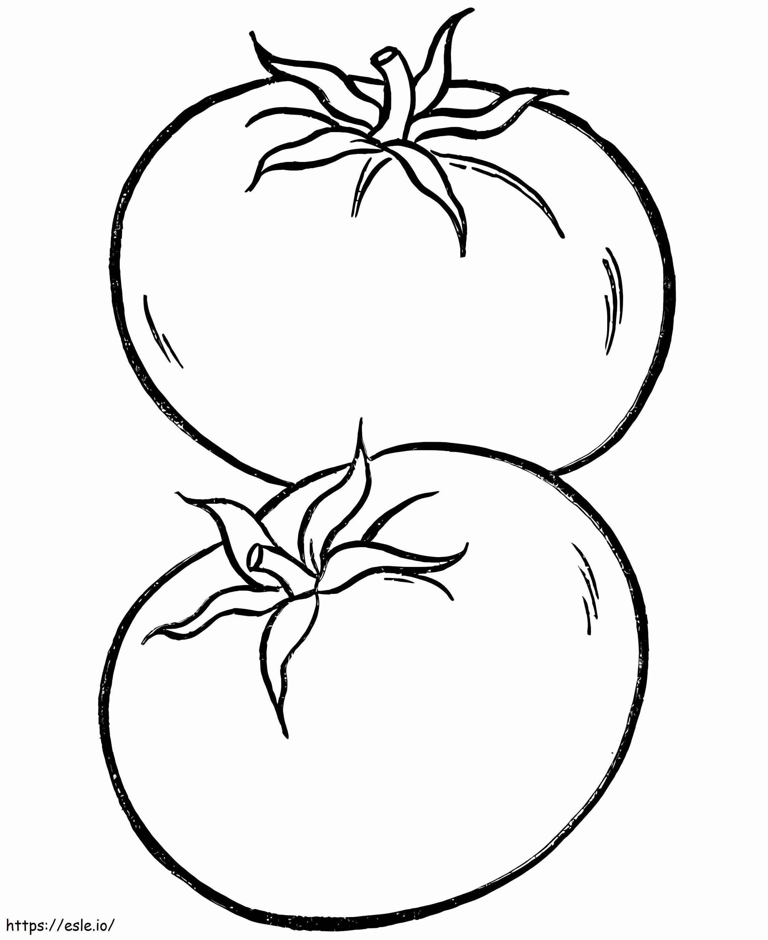 Zwei Tomaten ausmalbilder