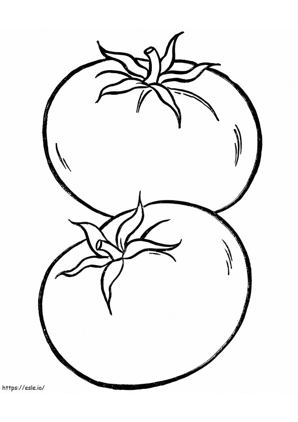 Zwei Tomaten ausmalbilder