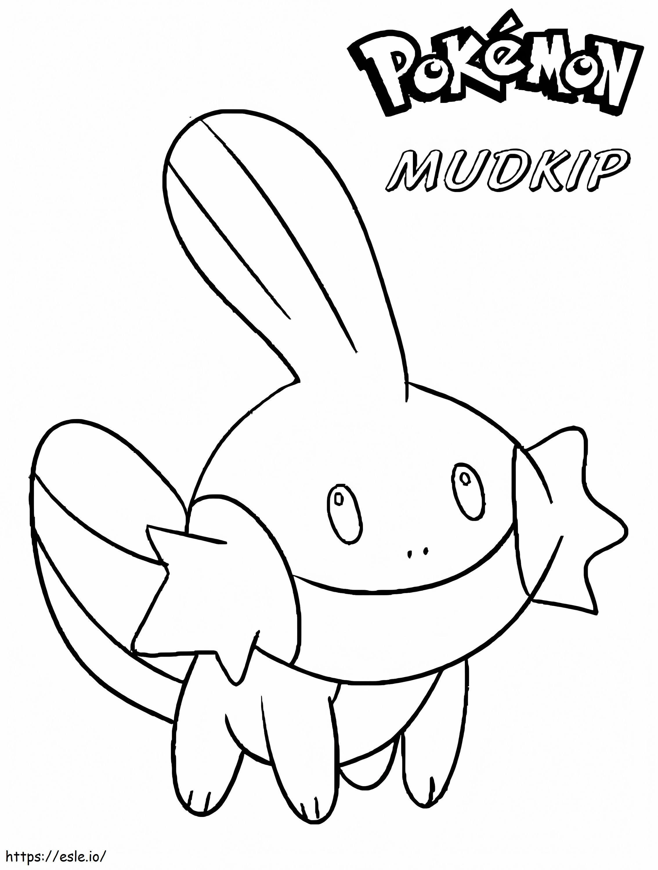 Printable Mudkip coloring page