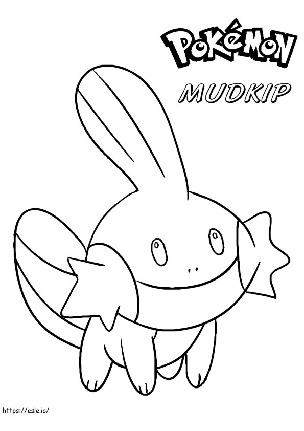 Printable Mudkip coloring page