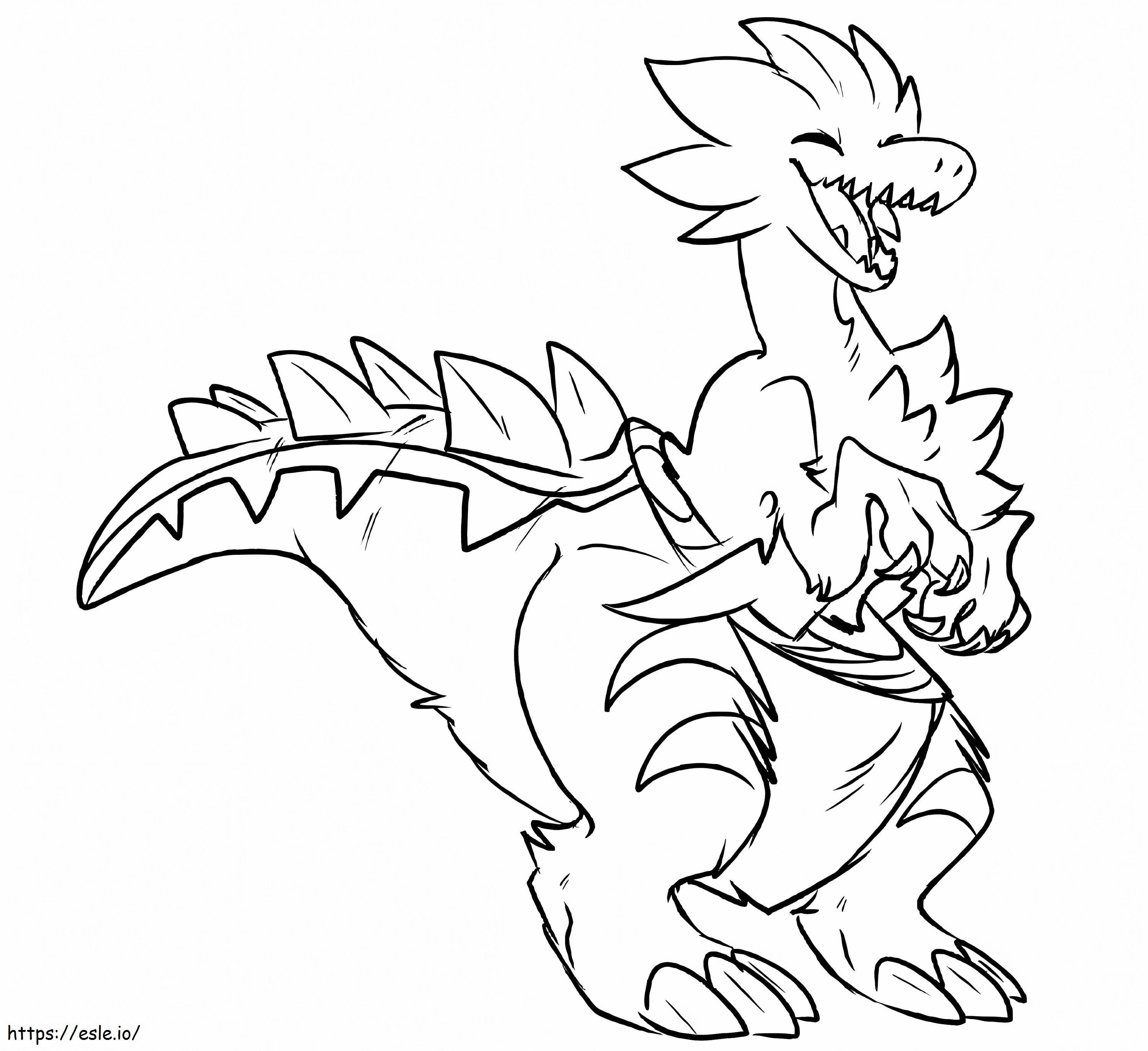 Dracozolt Pokemon 2 coloring page
