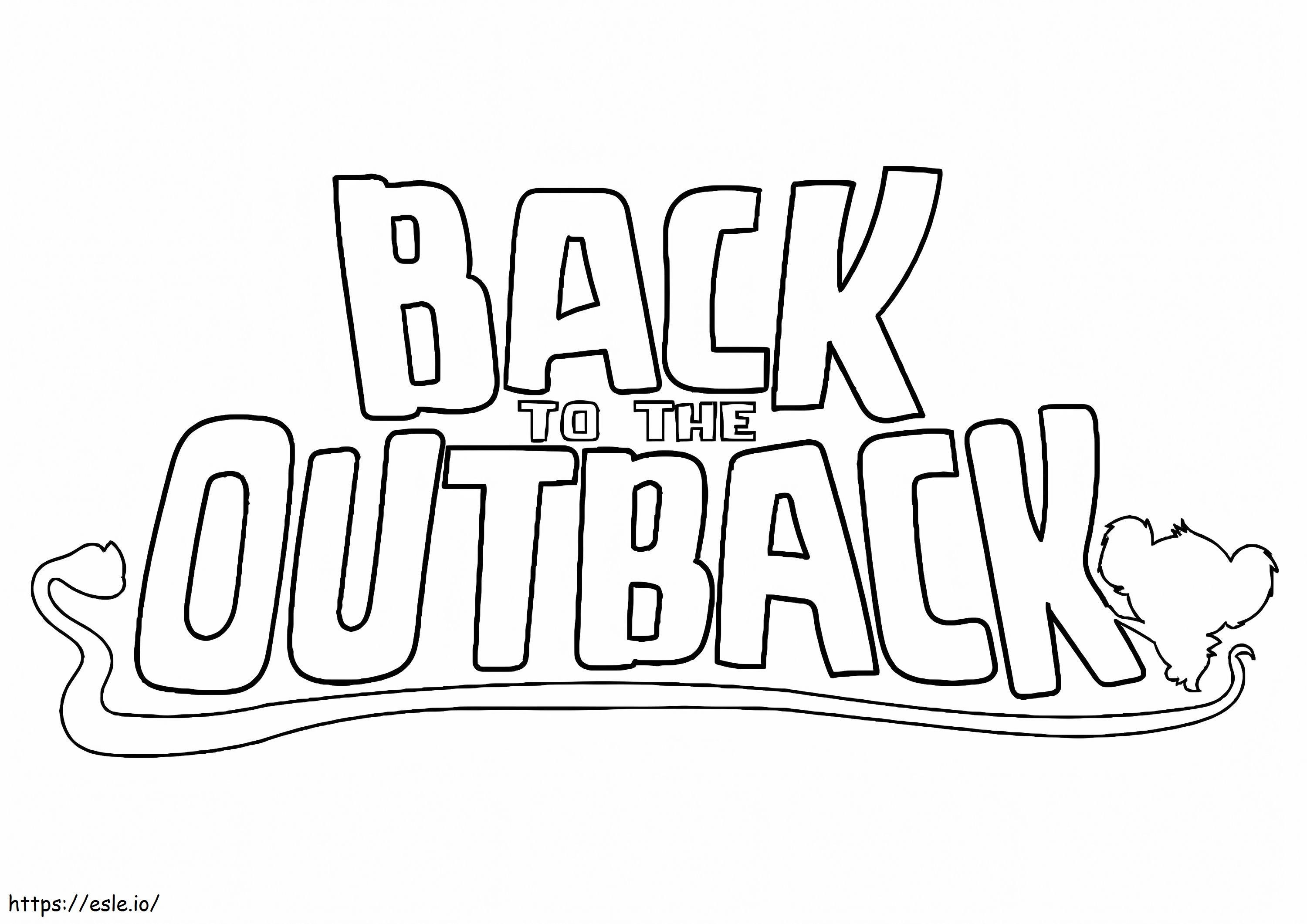 Back To The Outback Logo coloring page