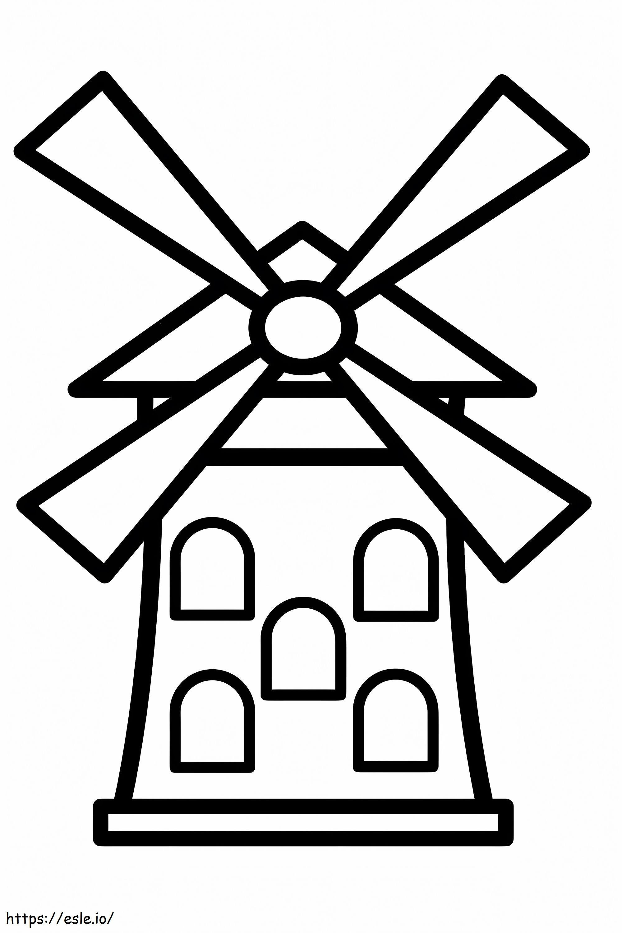 Windmill For Kid coloring page