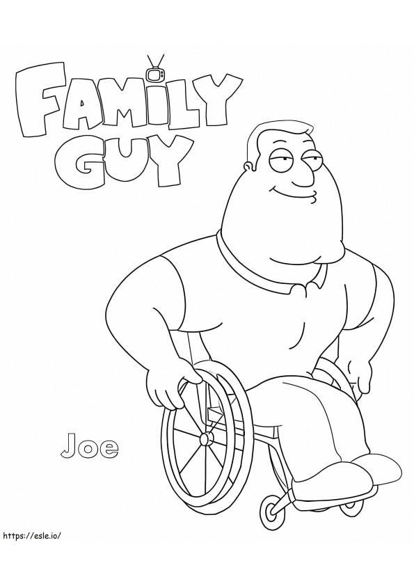 Coloriage Joe, l'homme de la famille à imprimer dessin