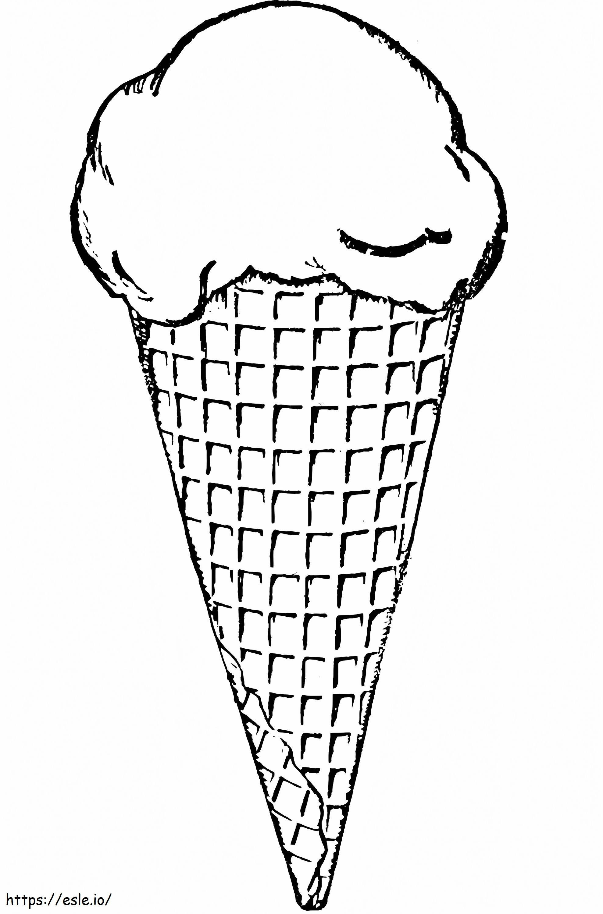 Um sorvete para colorir