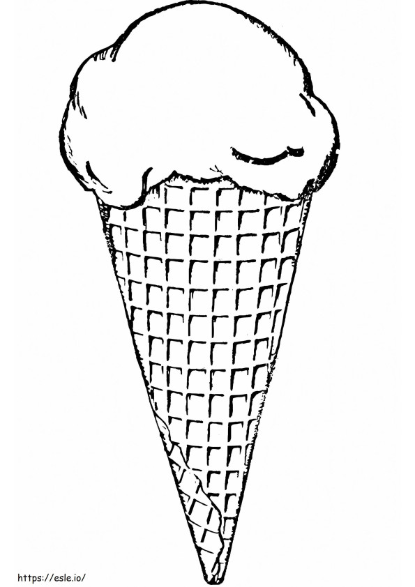 One Ice Cream coloring page