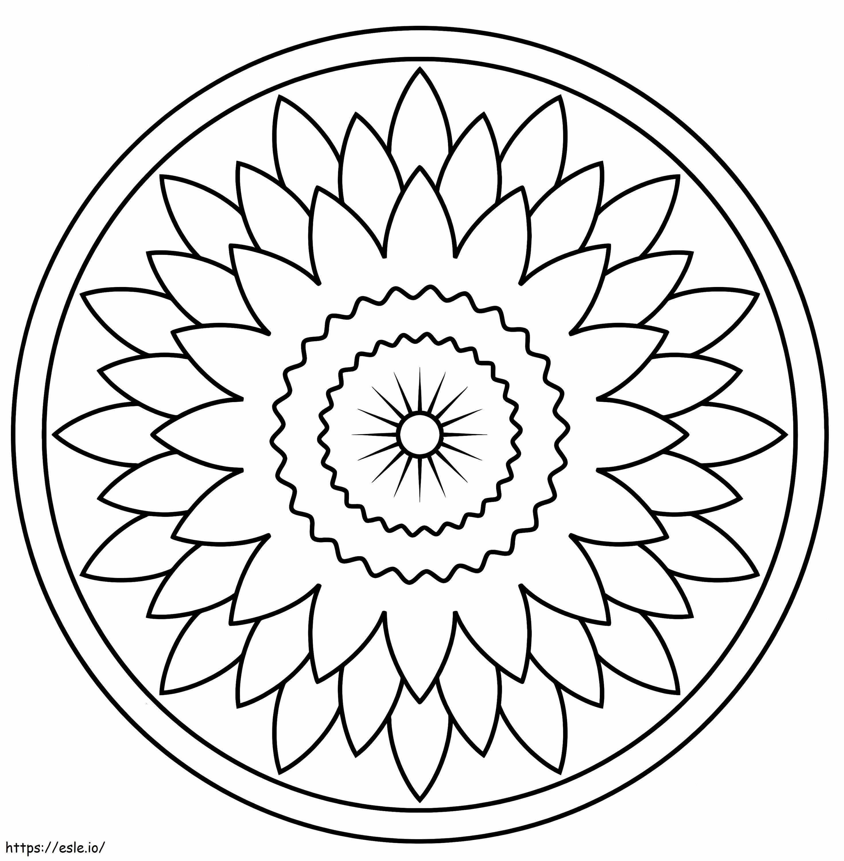 Erstaunliches Blumen-Mandala ausmalbilder