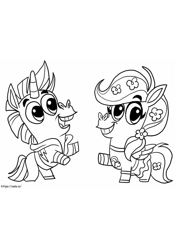 Adorable Corn And Peg coloring page