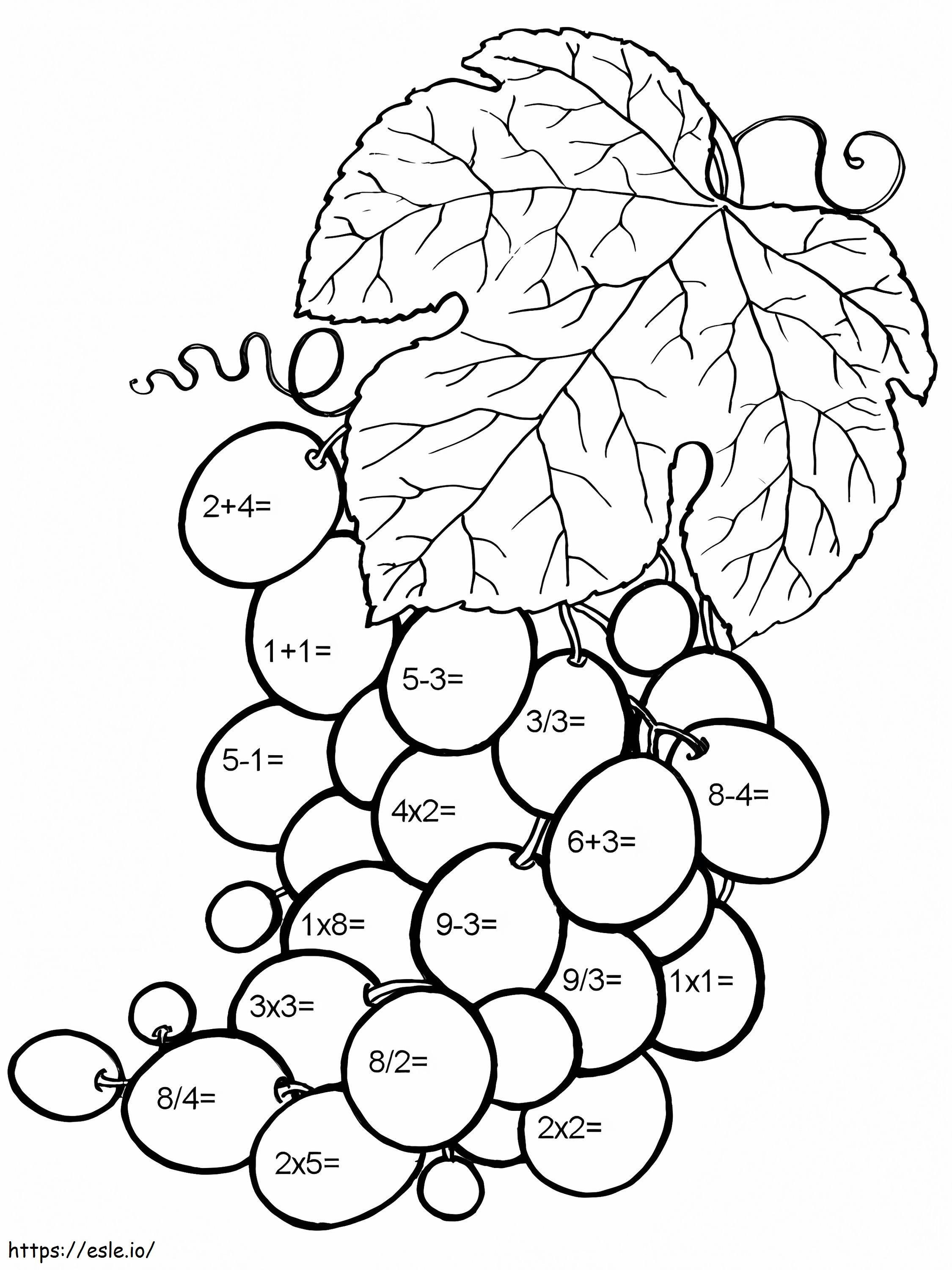 Matematika Dengan Anggur Gambar Mewarnai