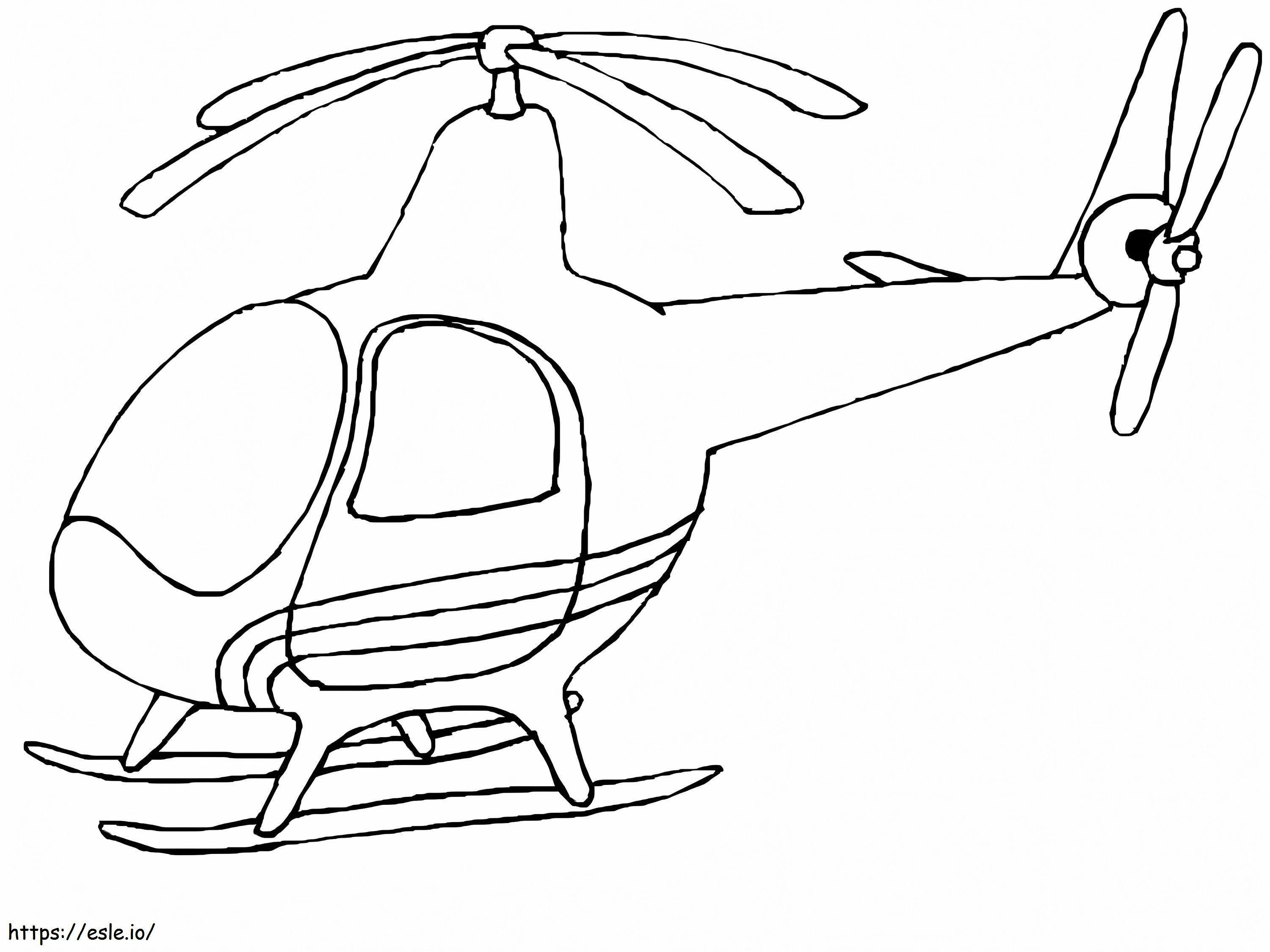 Elicopter normal 2 de colorat