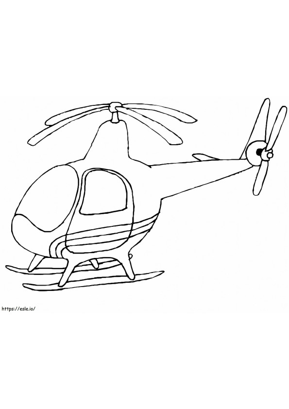 Normaali helikopteri 2 värityskuva