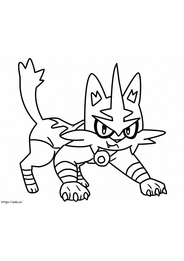 Coloriage Pokémon Torracat 2 à imprimer dessin