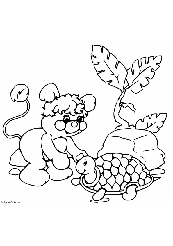 Cute Party Popple coloring page