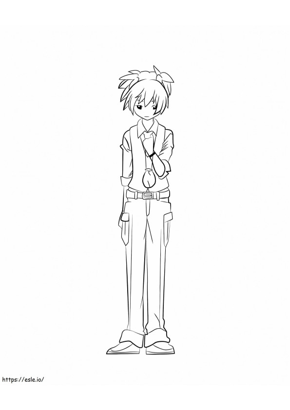 Nagisa In Assassination Classroom coloring page