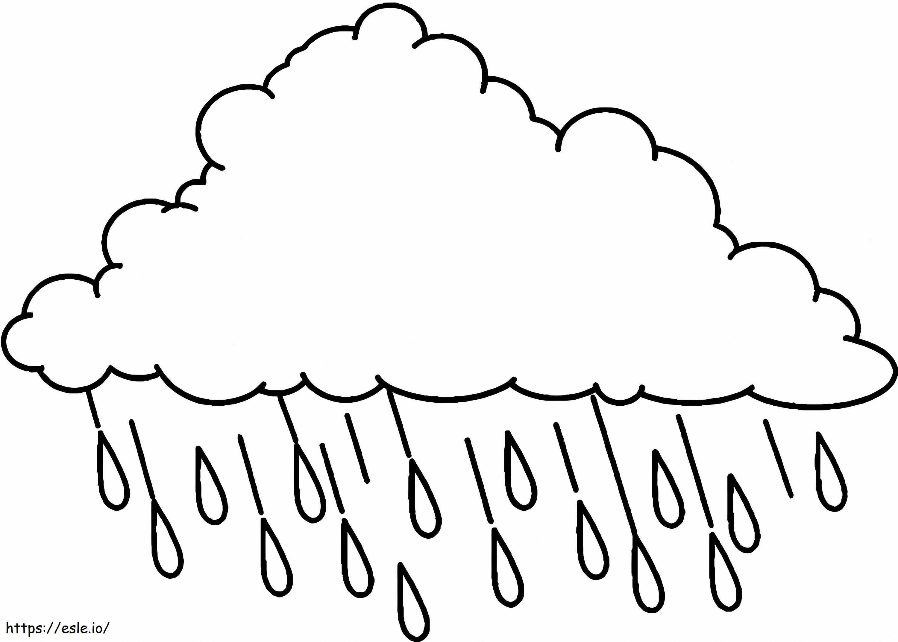 Cloud With Rain coloring page
