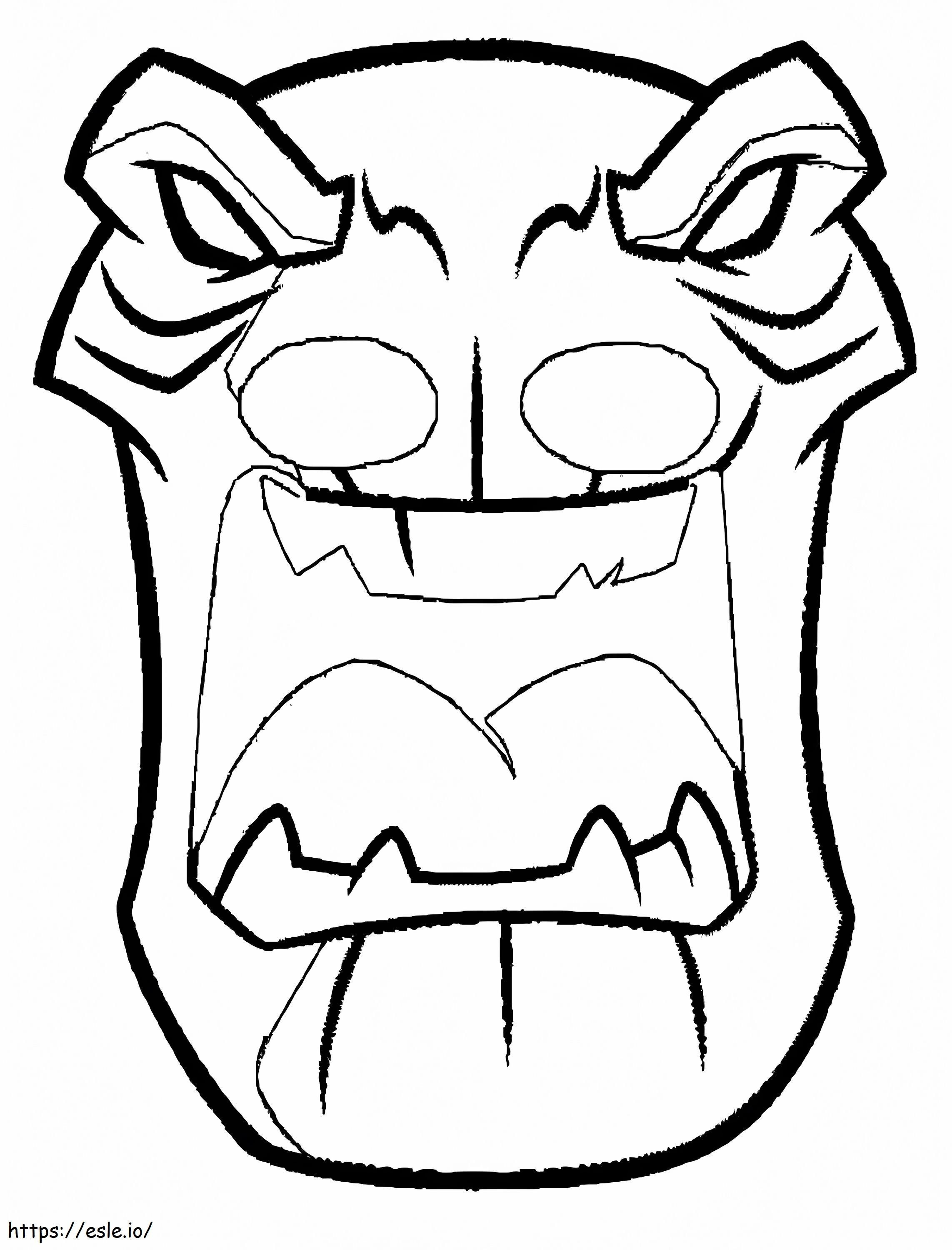 Masque Dhalloween coloring page