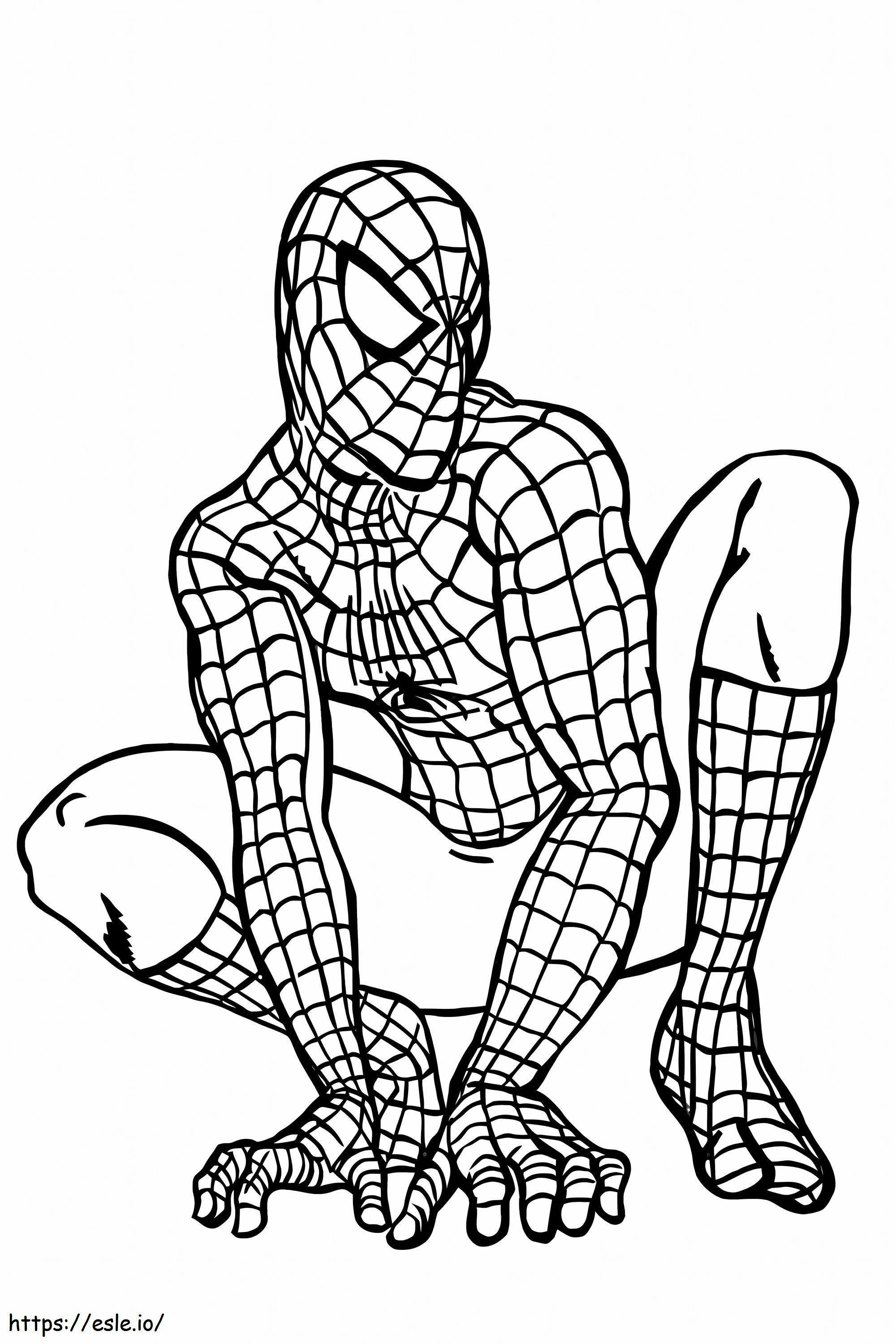 Big Spider Man coloring page