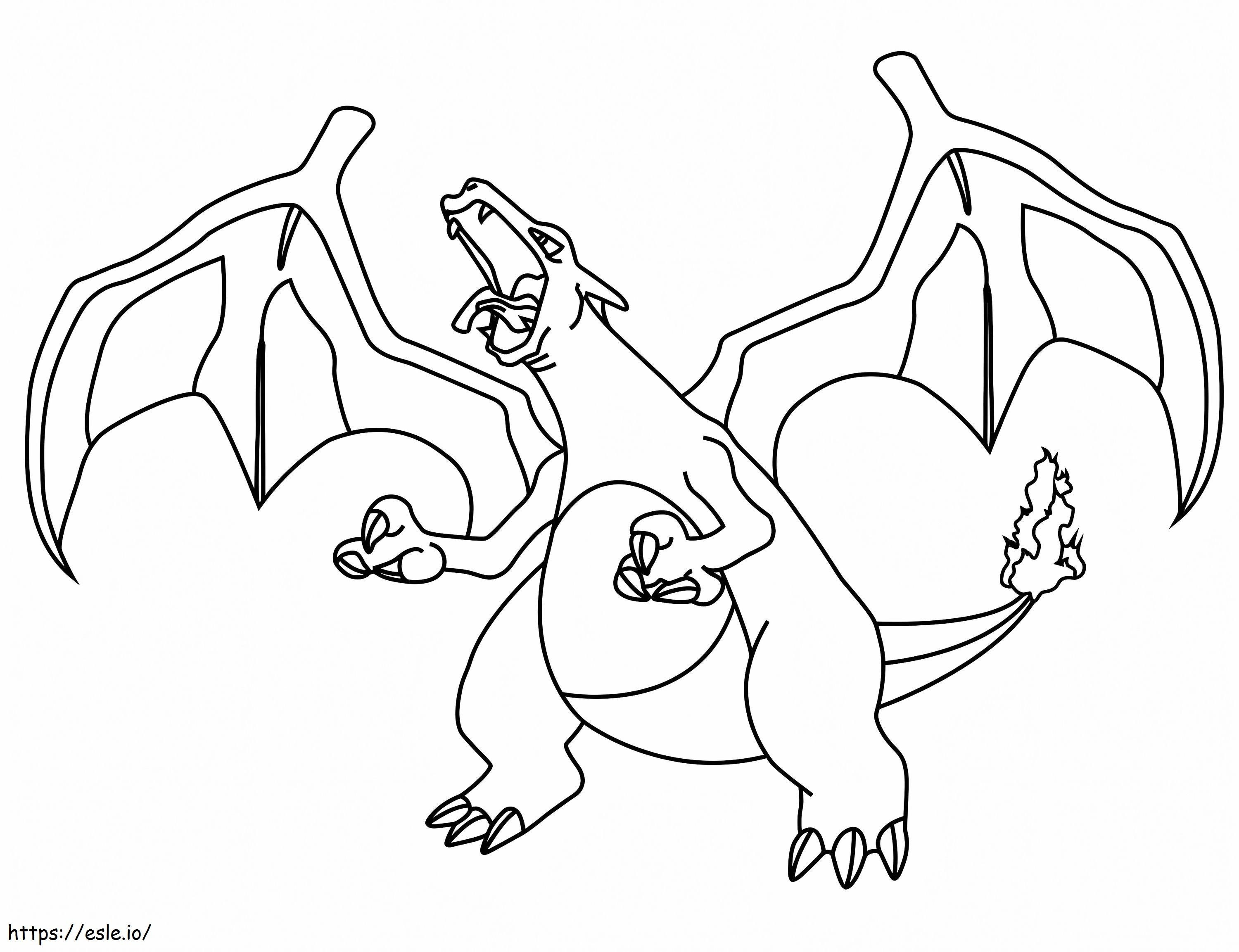 Charizard Gets Angry coloring page