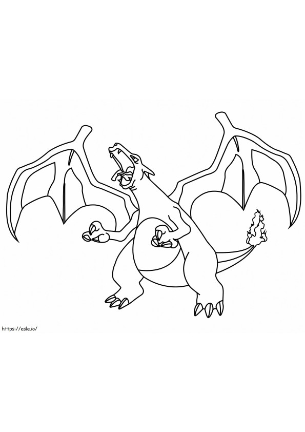 Charizard Gets Angry coloring page