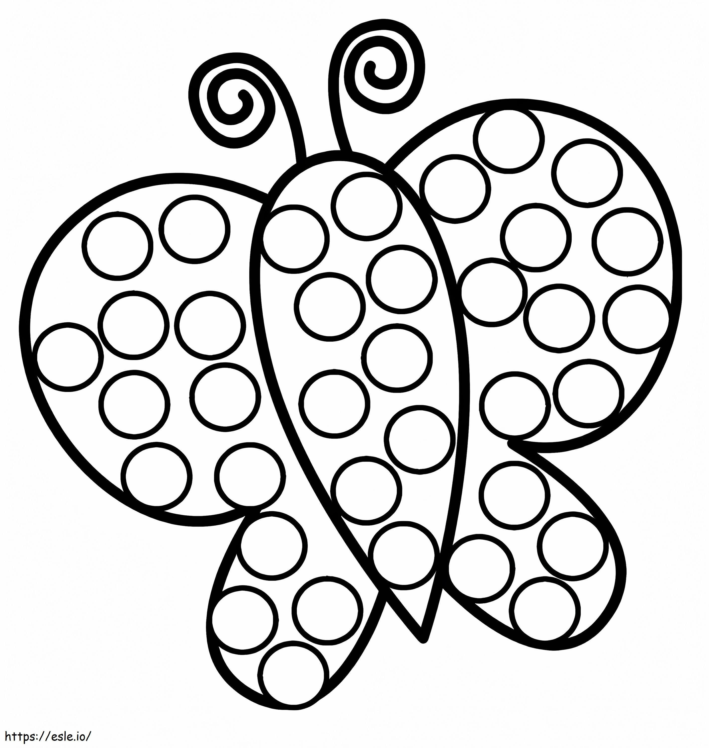 Butterfly Dot Marker coloring page