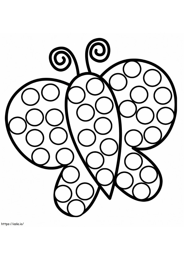 Butterfly Dot Marker coloring page
