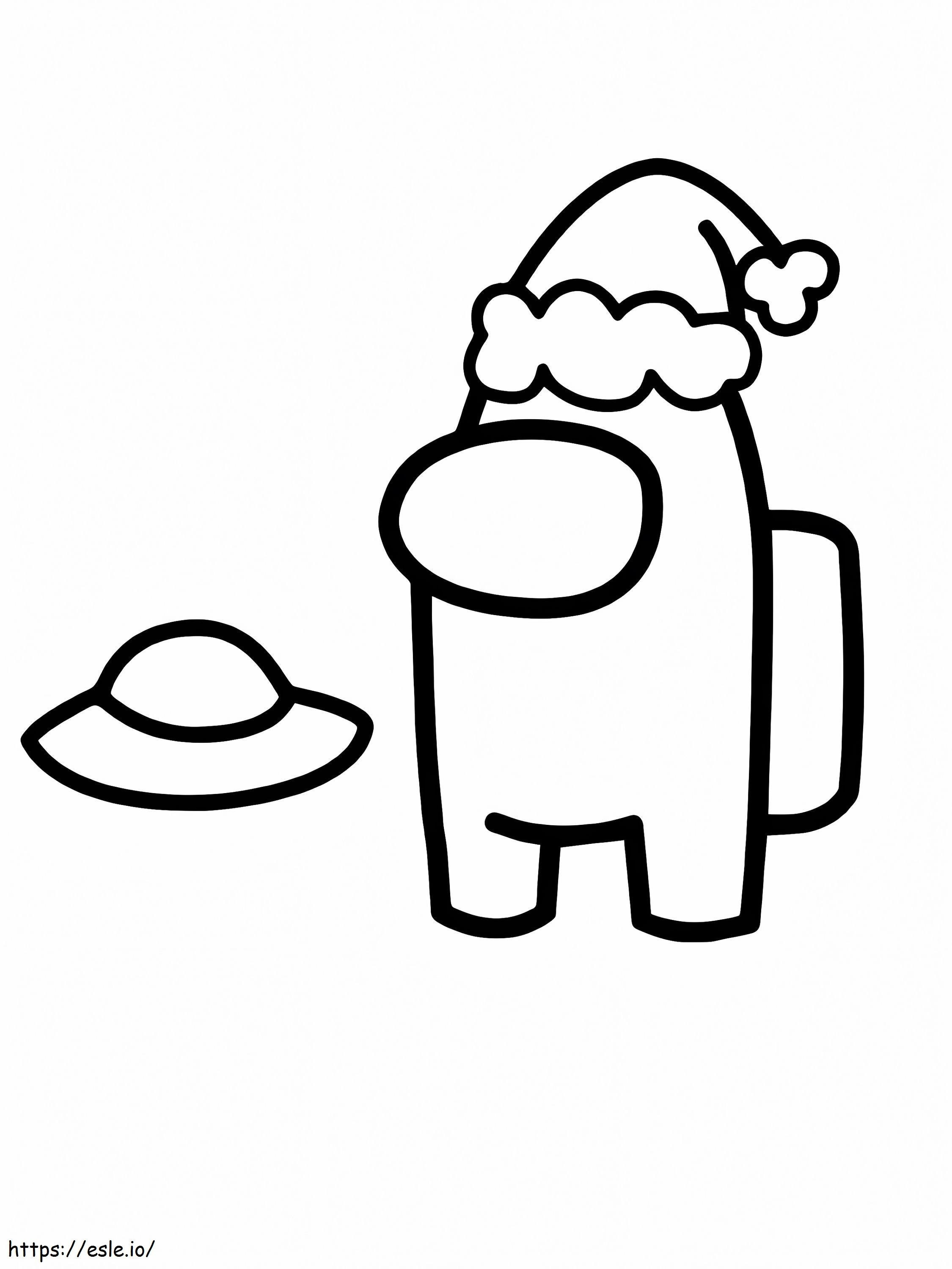 Halaman Mewarnai Topi Santa Claus Gambar Mewarnai